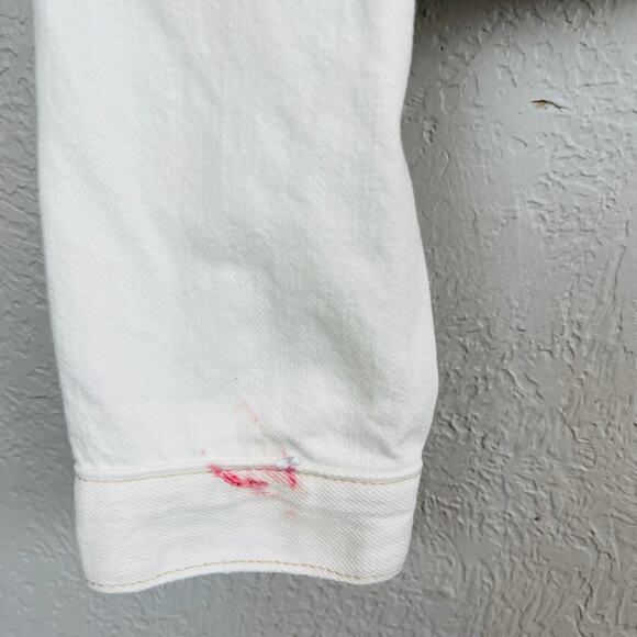 NEW! American Eagle Denim Jean Jacket Off White DIY - XS - Picture 2 of 4